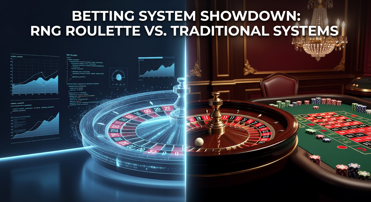 Vergleich von RNG-Roulette-Software und Live-Dealern an einem Roulette-Tisch mit digitalen Wettsystem-Überlagerungen