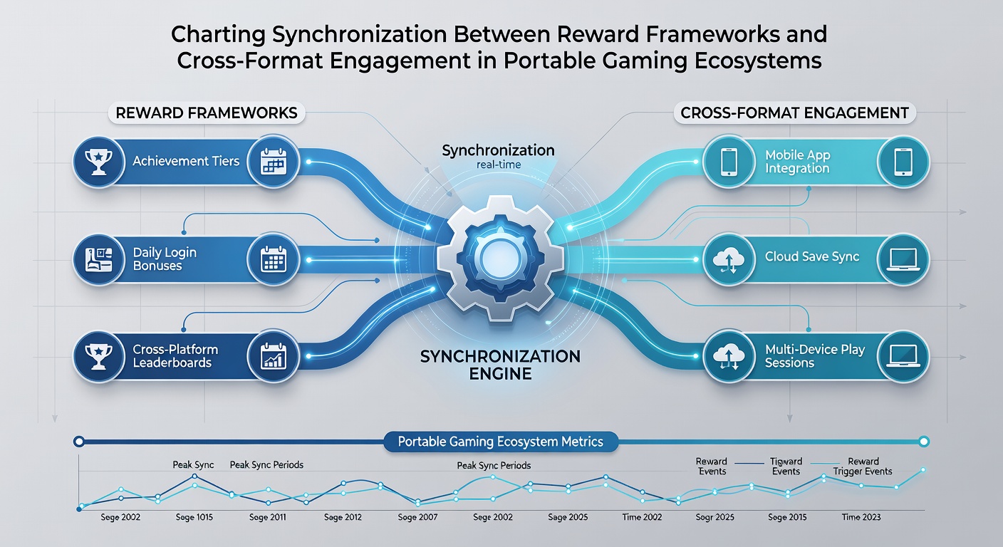 Grafische Analyse der Engagement-Metriken über mobile Gaming-Formate mit Belohnungssynchronisation