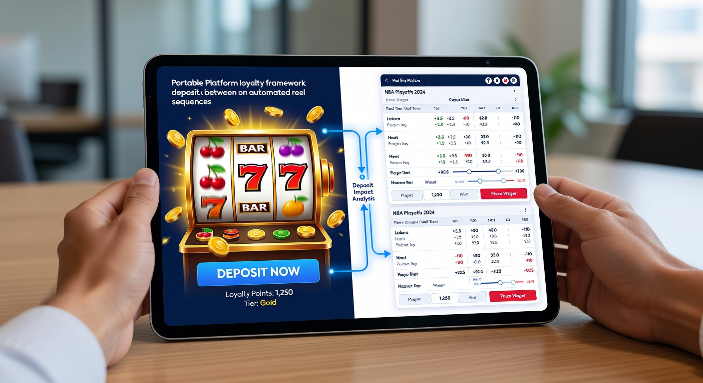 Mobile Plattform mit Walzenspielen und Sportwetten-Integration sowie Treuepunkte-Anzeige