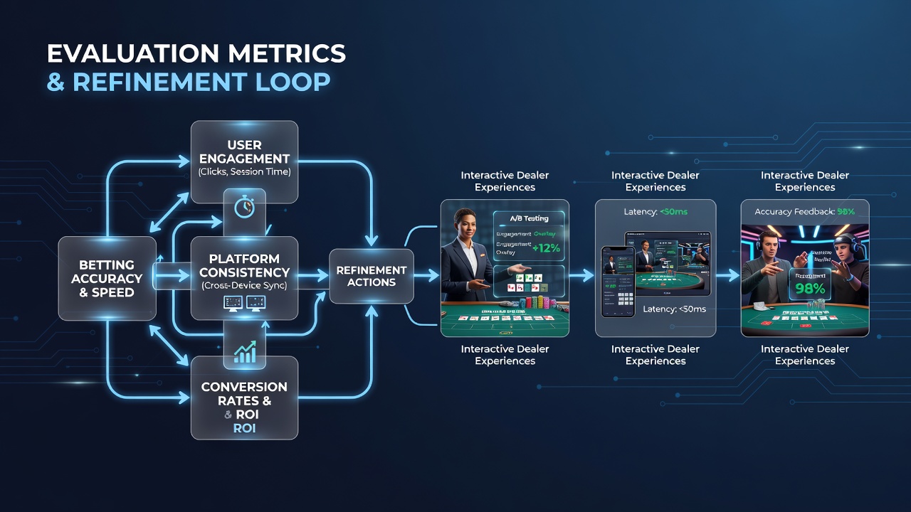 Visualisierung von Evaluierungsmetriken in Live-Dealer-Umgebungen über verschiedene Plattformen hinweg